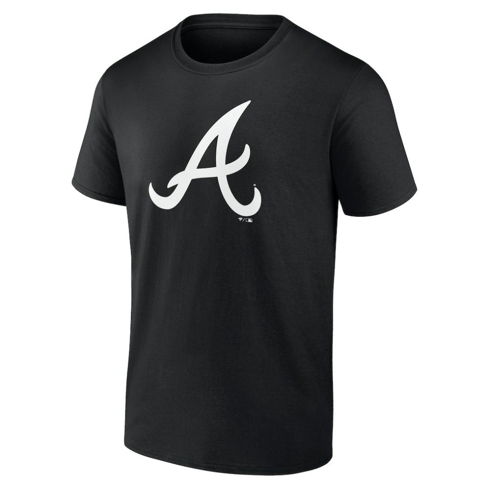 Atlanta Braves Monochrome Personalized Name & Number T-Shirt - Black