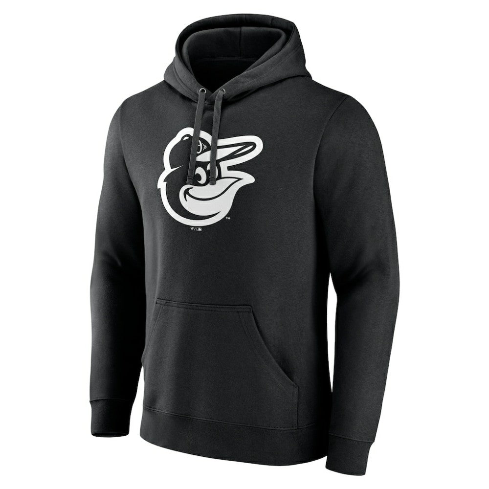 Baltimore Orioles Monochrome Personalized Name & Number Pullover Hoodie - Black