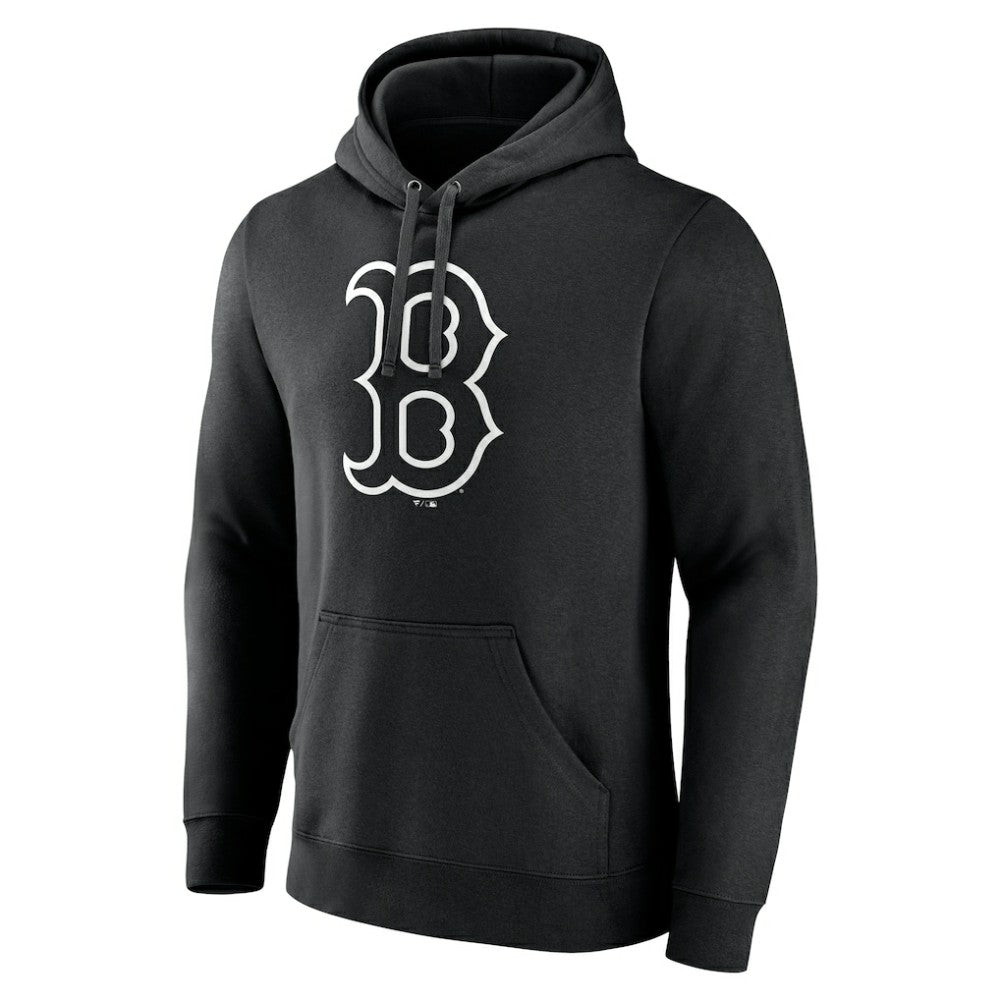 Boston Red Sox Monochrome Personalized Name & Number Pullover Hoodie - Black