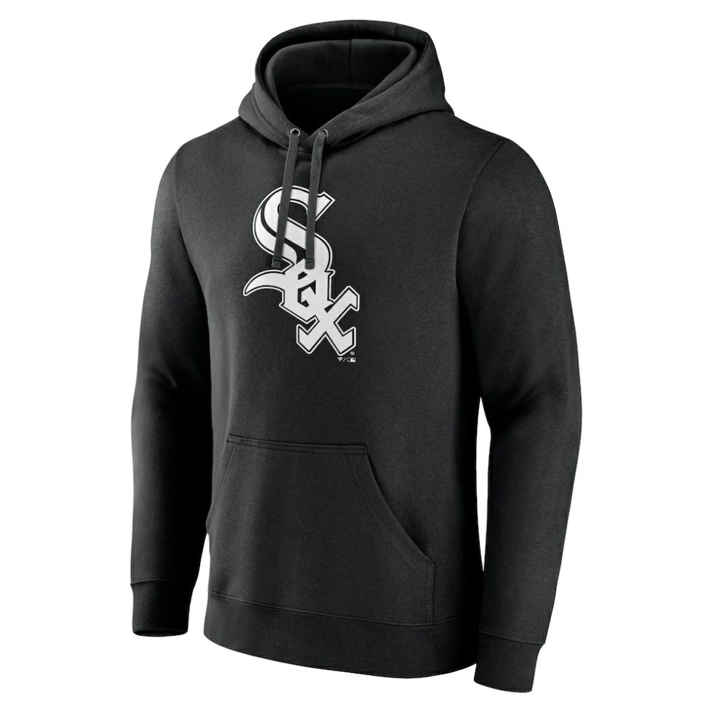 Chicago White Sox Monochrome Personalized Name & Number Pullover Hoodie - Black