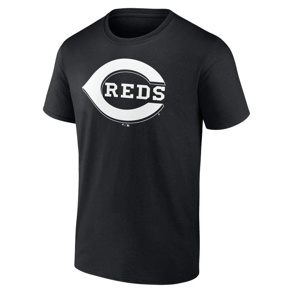 Cincinnati Reds Monochrome Personalized Name & Number T-Shirt - Black