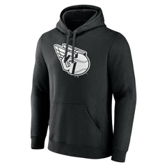 Cleveland Guardians Monochrome Personalized Name & Number Pullover Hoodie - Black