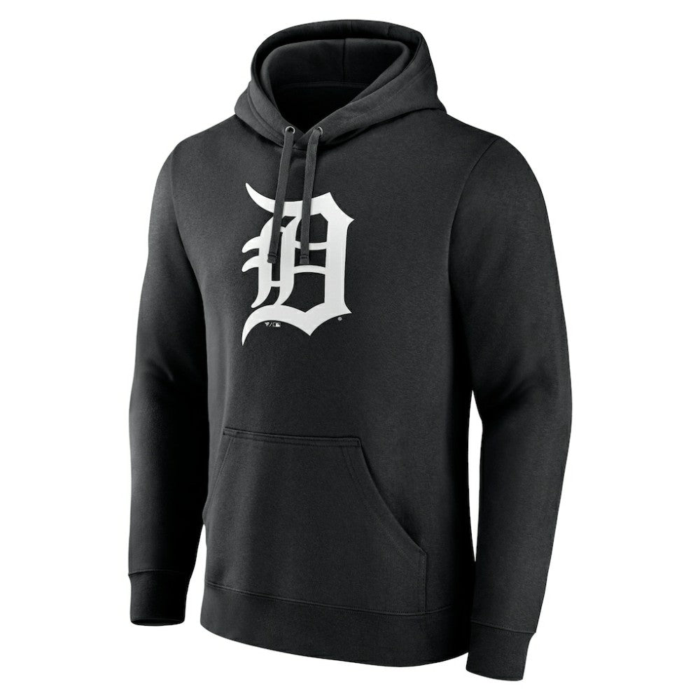 Detroit Tigers Monochrome Personalized Name & Number Pullover Hoodie - Black