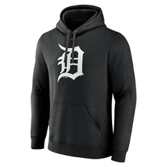 Detroit Tigers Monochrome Personalized Name & Number Pullover Hoodie - Black