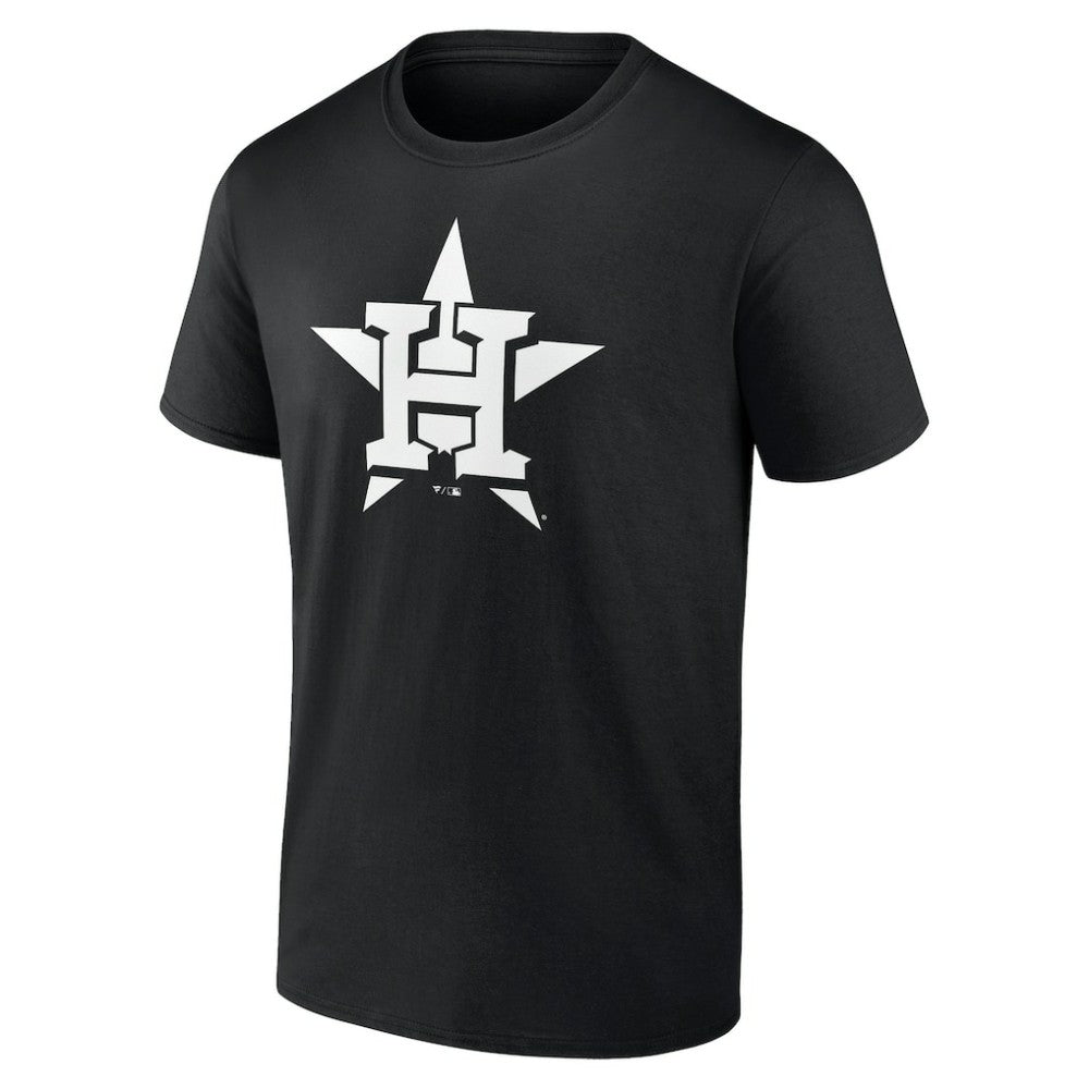 Houston Astros Monochrome Personalized Name & Number T-Shirt - Black