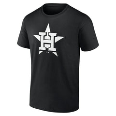 Houston Astros Monochrome Personalized Name & Number T-Shirt - Black