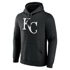 Kansas City Royals Monochrome Personalized Name & Number Pullover Hoodie - Black