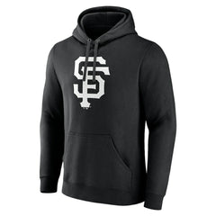 San Francisco Giants Monochrome Personalized Name & Number Pullover Hoodie - Black