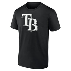 Tampa Bay Rays Monochrome Personalized Name & Number T-Shirt - Black