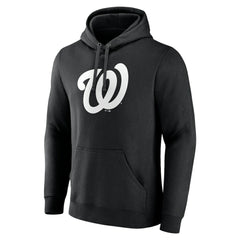 Washington Nationals Monochrome Personalized Name & Number Pullover Hoodie - Black