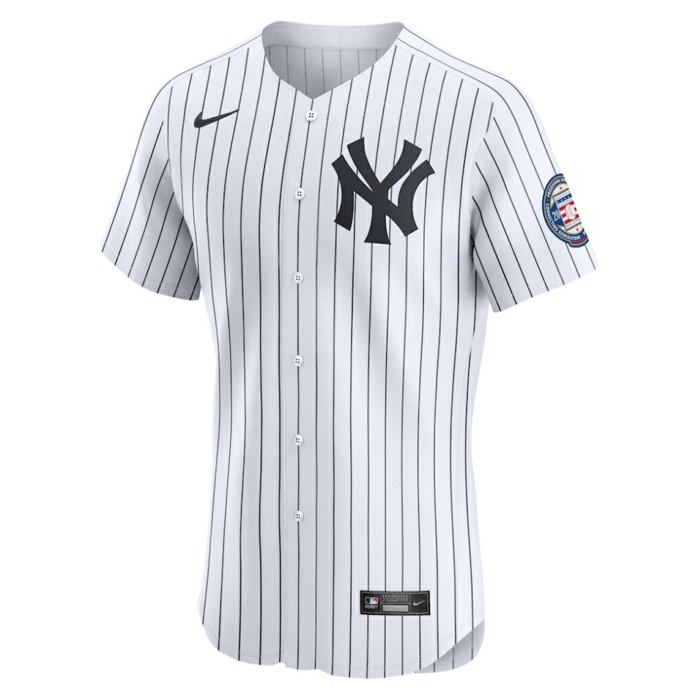 Derek Jeter New York Yankees Home 2020 Hall of Fame Induction Patch Elite Player Jersey - White | Nike