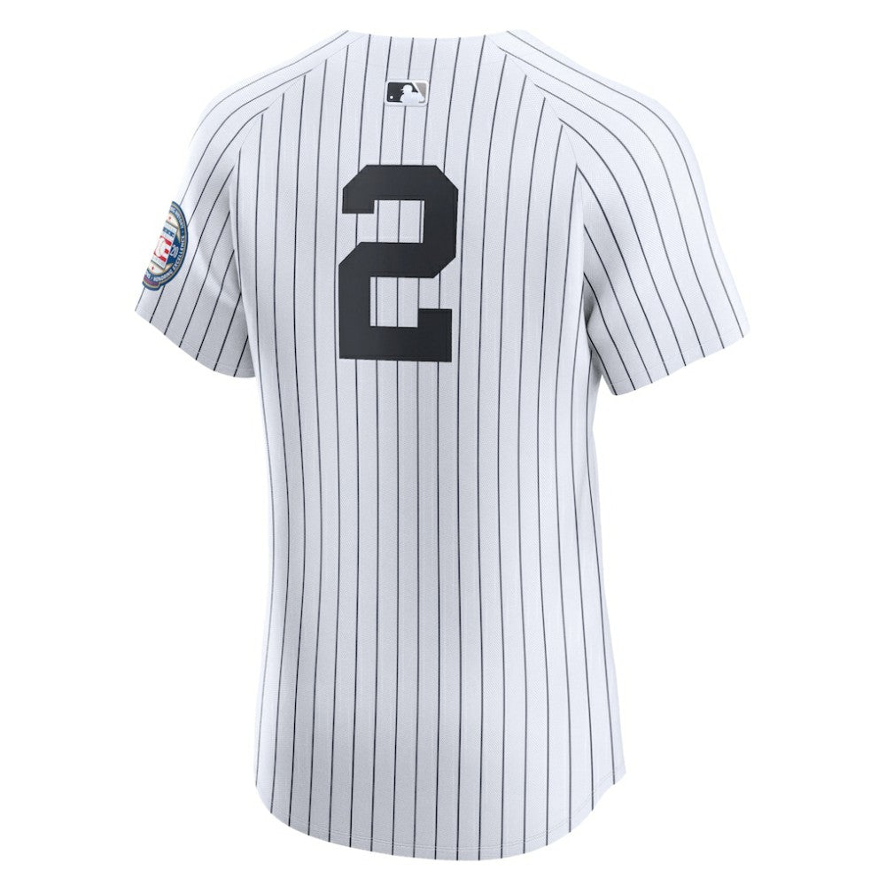 Derek Jeter New York Yankees Home 2020 Hall of Fame Induction Patch Elite Player Jersey - White | Nike