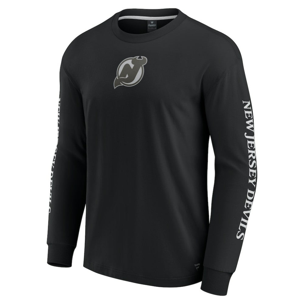 New Jersey Devils Fanatics Elements Strive Long Sleeve T-Shirt Black