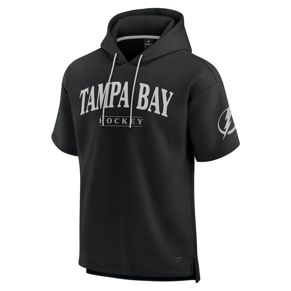 Tampa Bay Lightning Fanatics Elements Ready Short Sleeve Pullover Hoodie Black