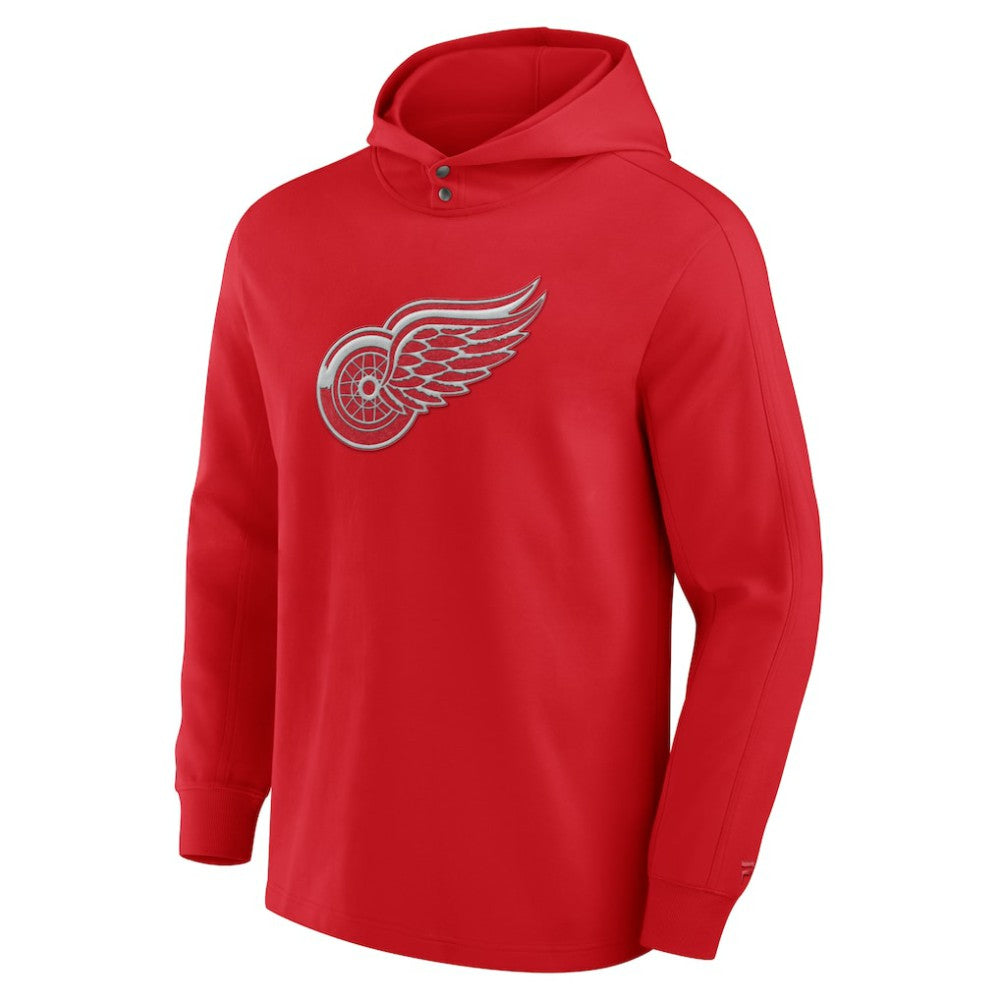 Detroit Red Wings Fanatics Elements Blaze Tri-Blend Long Sleeve Hoodie T-Shirt Red