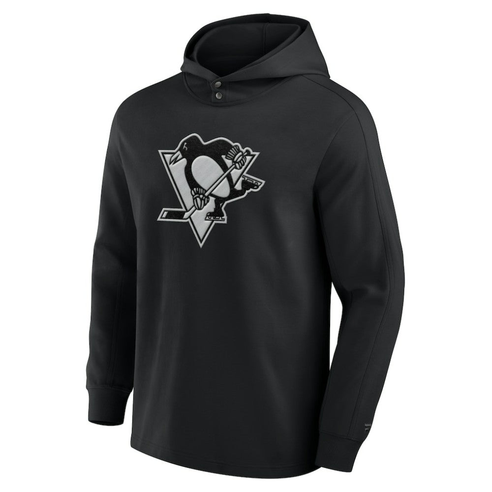 Pittsburgh Penguins Fanatics Elements Blaze Tri-Blend Long Sleeve Hoodie T-Shirt Black