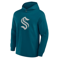 Seattle Kraken Fanatics Elements Blaze Tri-Blend Long Sleeve Hoodie T-Shirt Teal