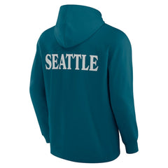 Seattle Kraken Fanatics Elements Blaze Tri-Blend Long Sleeve Hoodie T-Shirt Teal