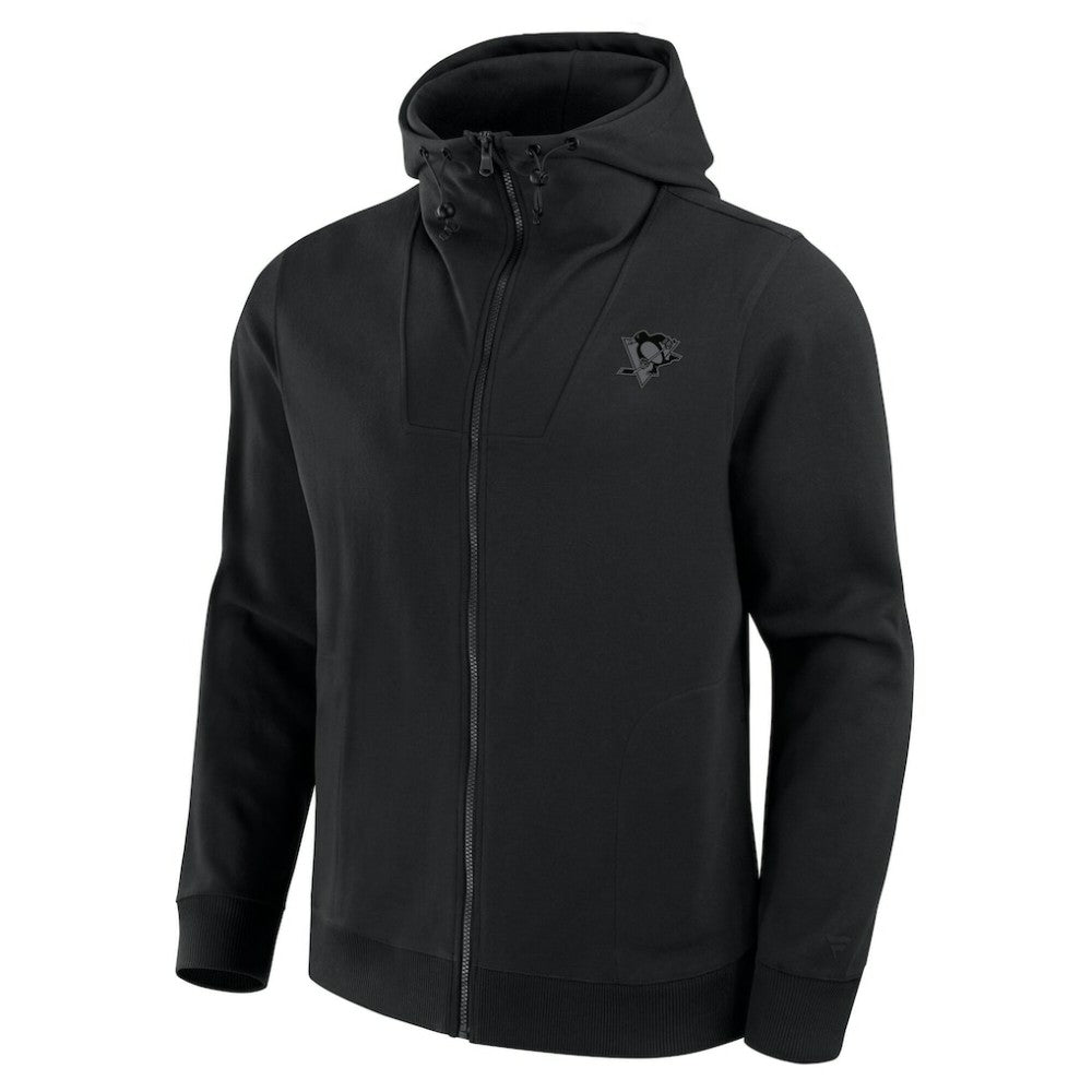 Pittsburgh Penguins Fanatics Elements Tonal Primary Tri-Blend Full-Zip Hoodie Black