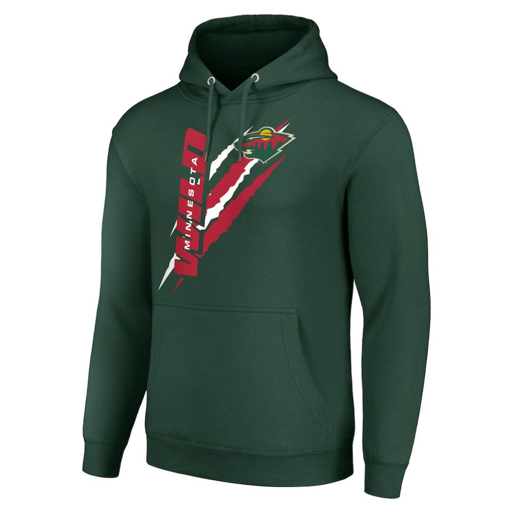 Minnesota Wild Starter Color Scratch Fleece Pullover Hoodie Green