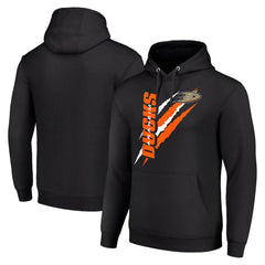 Anaheim Ducks Starter Color Scratch Fleece Pullover Hoodie Black