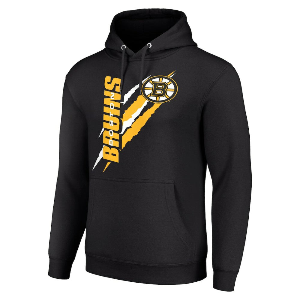 Boston Bruins Starter Color Scratch Fleece Pullover Hoodie Black