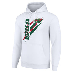Minnesota Wild Starter Color Scratch Fleece Pullover Hoodie White