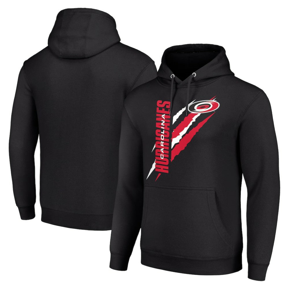 Carolina Hurricanes Starter Color Scratch Fleece Pullover Hoodie Black
