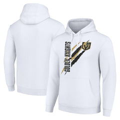 Vegas Golden Knights Starter Color Scratch Fleece Pullover Hoodie White