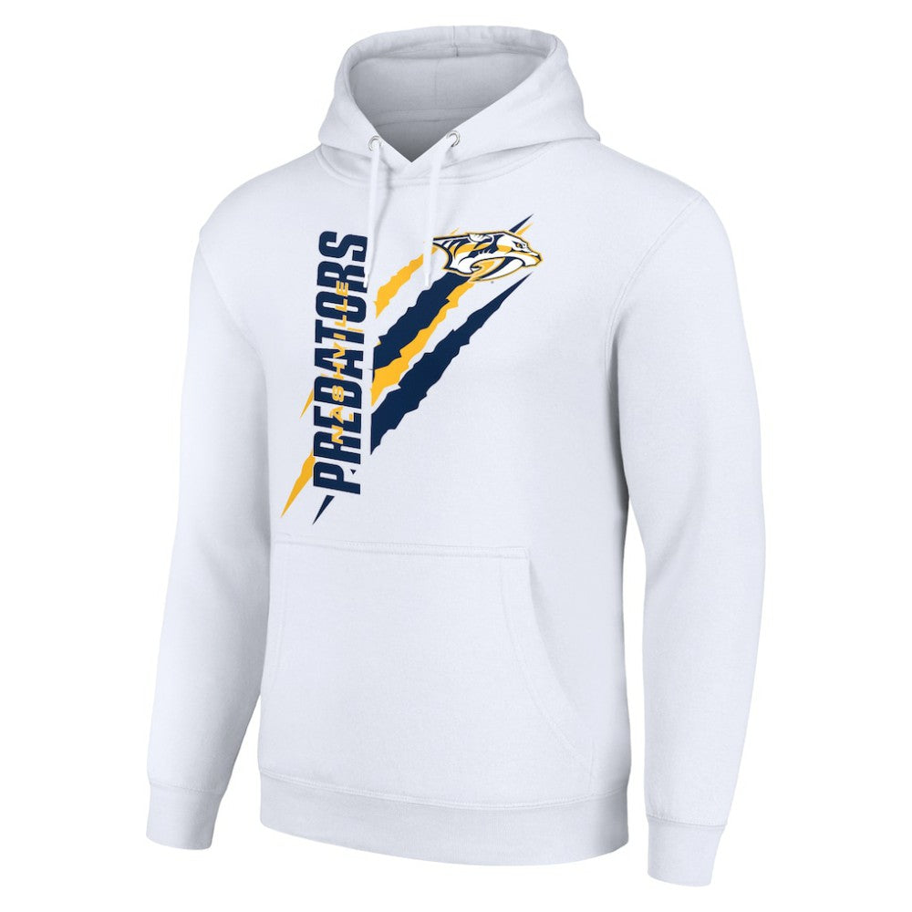 Nashville Predators Starter Color Scratch Fleece Pullover Hoodie White