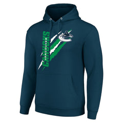 Vancouver Canucks Starter Color Scratch Fleece Pullover Hoodie Blue