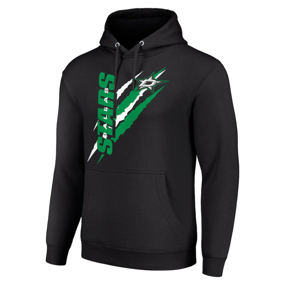 Dallas Stars Starter Color Scratch Fleece Pullover Hoodie Black