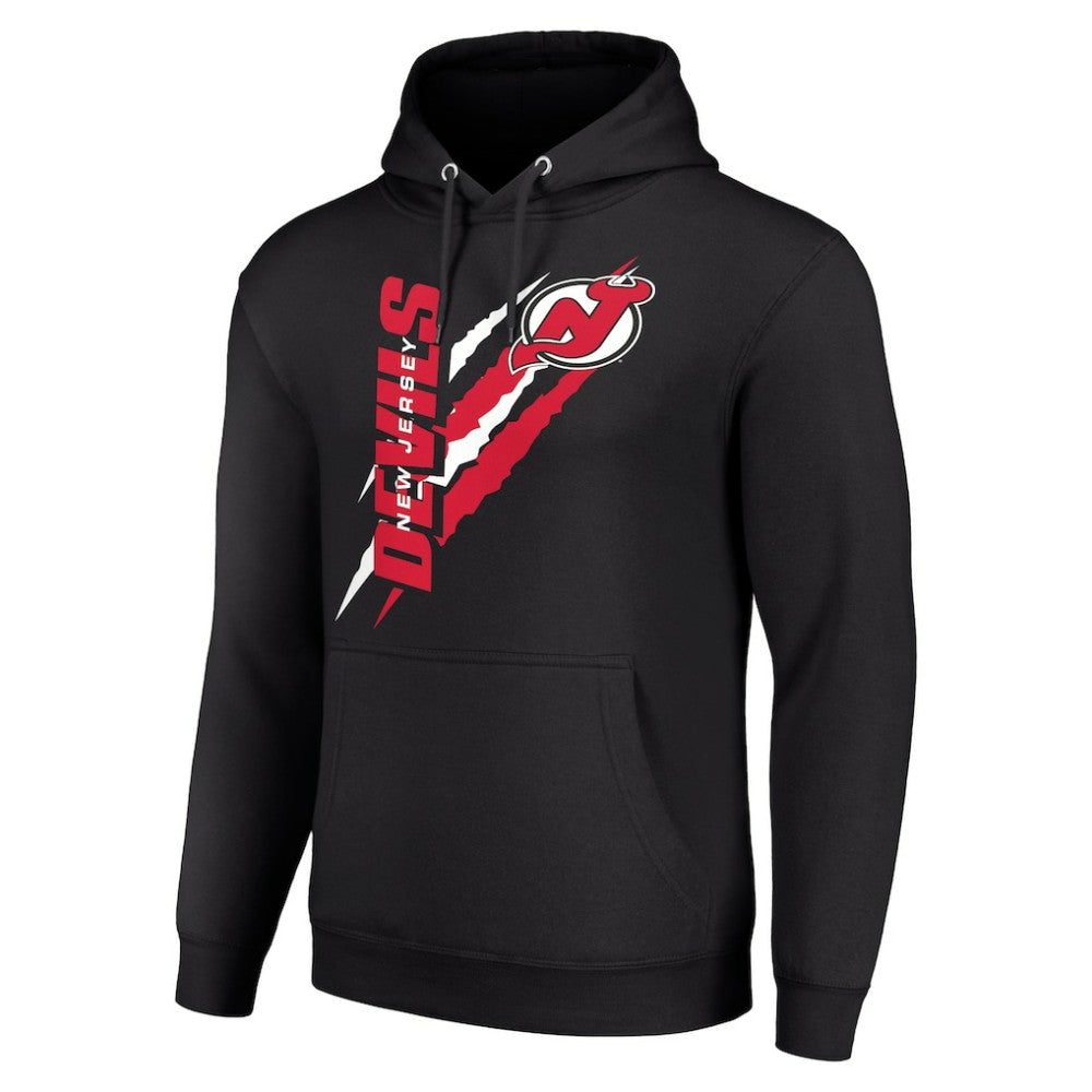 New Jersey Devils Starter Color Scratch Fleece Pullover Hoodie Black