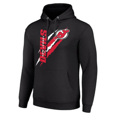 New Jersey Devils Starter Color Scratch Fleece Pullover Hoodie Black