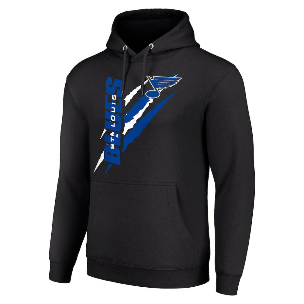 St. Louis Blues Starter Color Scratch Fleece Pullover Hoodie Black