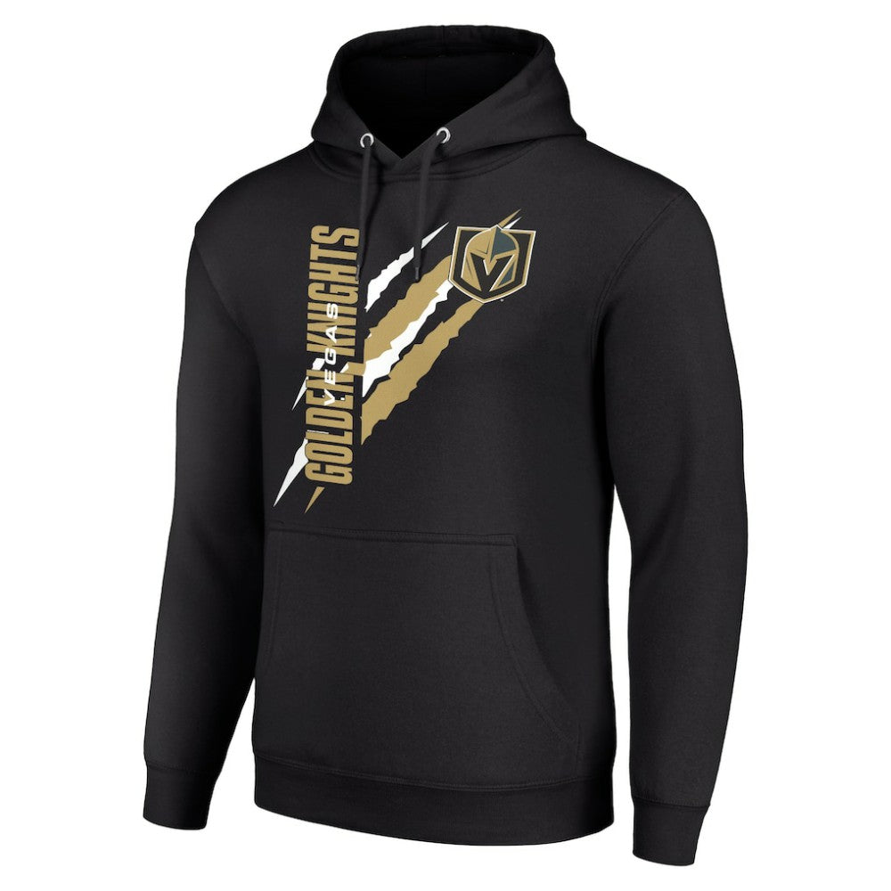 Vegas Golden Knights Starter Color Scratch Fleece Pullover Hoodie Black