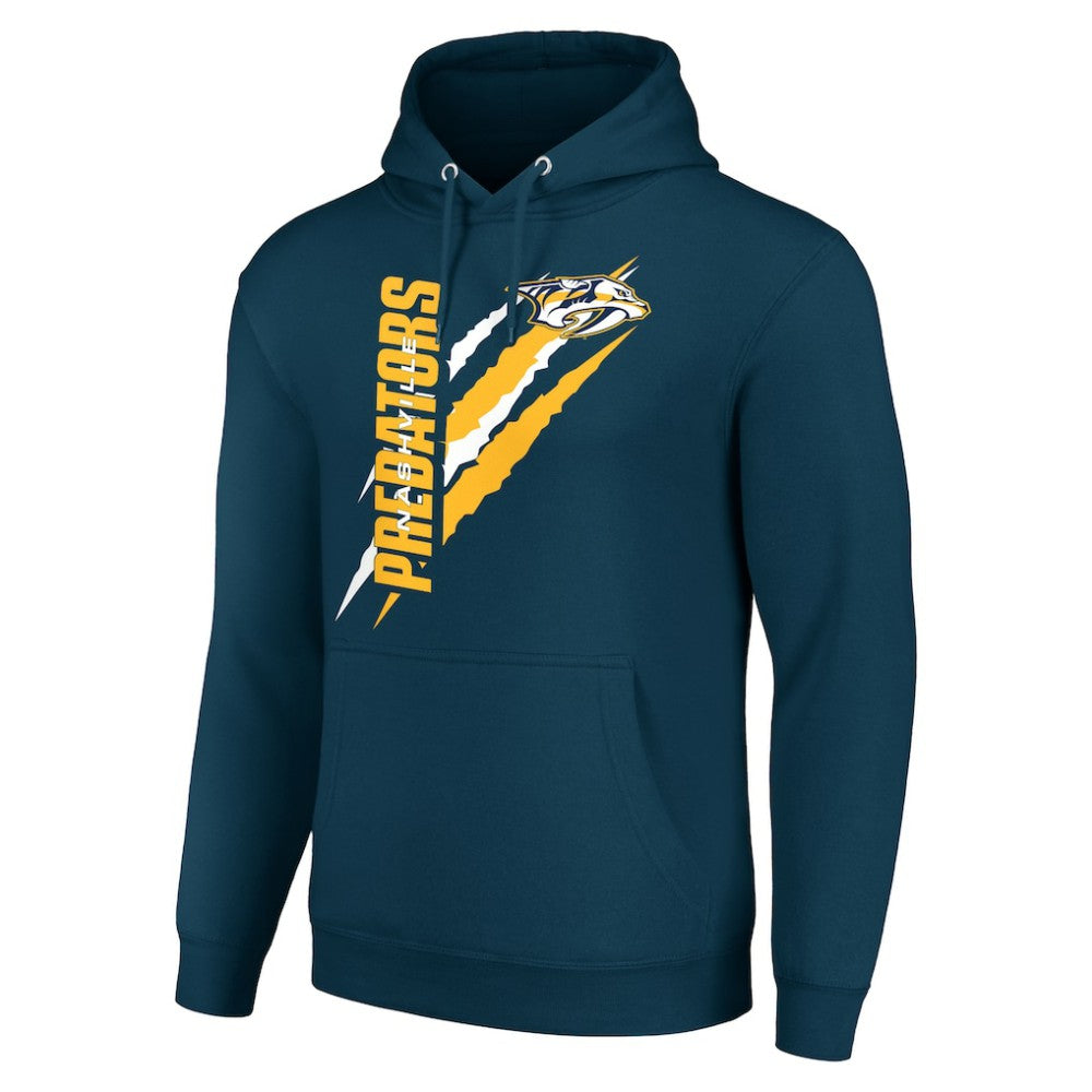 Nashville Predators Starter Color Scratch Fleece Pullover Hoodie Blue