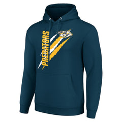 Nashville Predators Starter Color Scratch Fleece Pullover Hoodie Blue