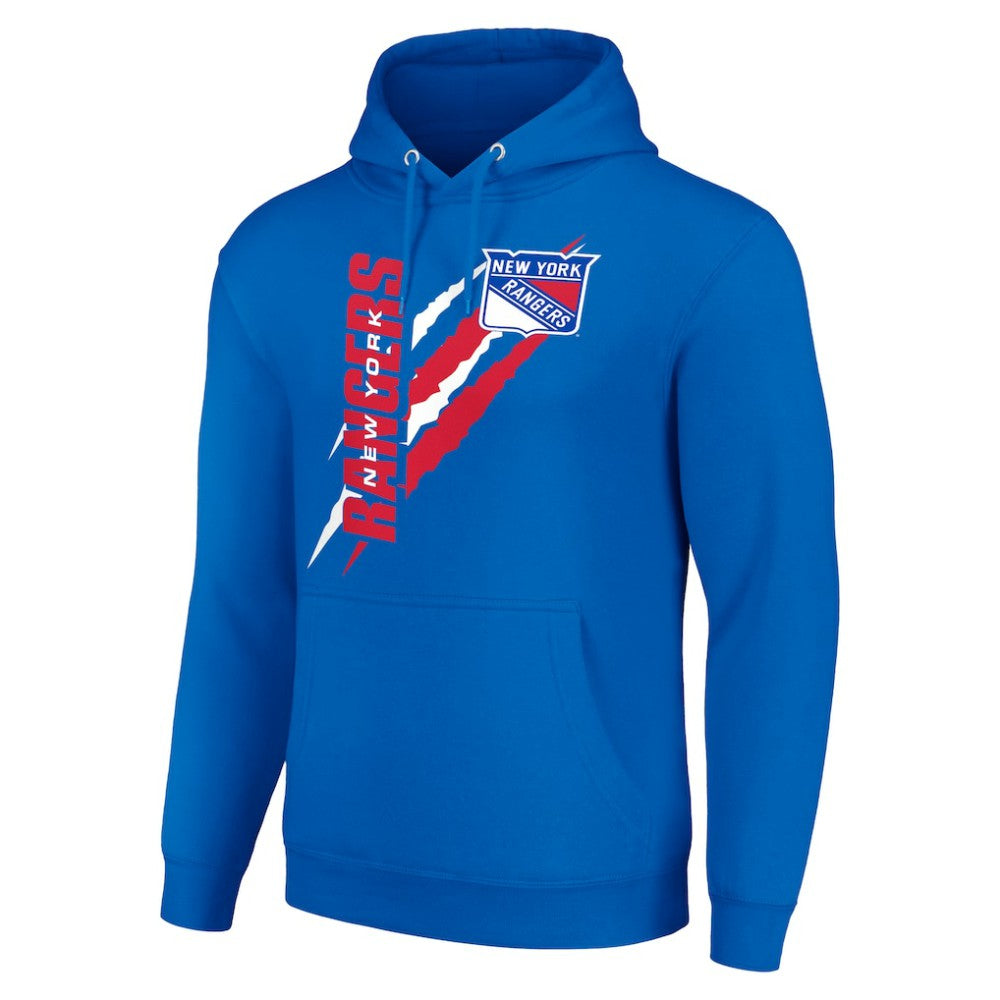New York Rangers Starter Color Scratch Fleece Pullover Hoodie Royal