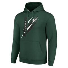 Dallas Stars Starter Color Scratch Fleece Pullover Hoodie Green