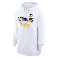 Pittsburgh Penguins G-III 4Her by Carl Banks Women's Team Fleece Pullover Hoodie White