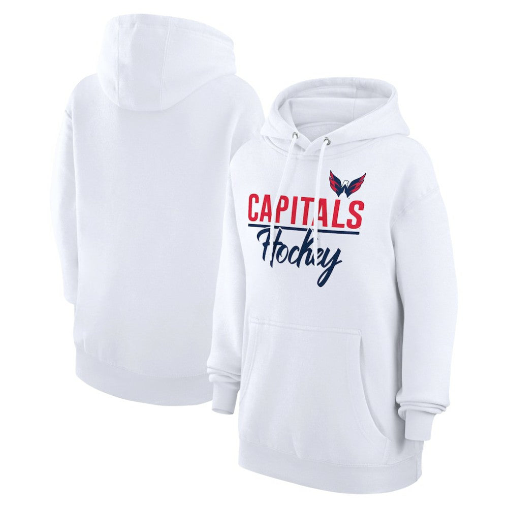 Washington Capitals G-III 4Her by Carl Banks Women's Team Fleece Pullover Hoodie White