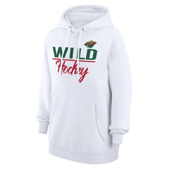 Minnesota Wild G-III 4Her by Carl Banks Women's Team Fleece Pullover Hoodie White