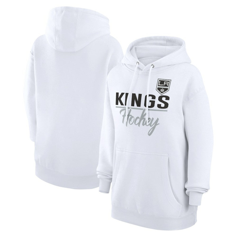 Los Angeles Kings G-III 4Her by Carl Banks Women's Team Fleece Pullover Hoodie White