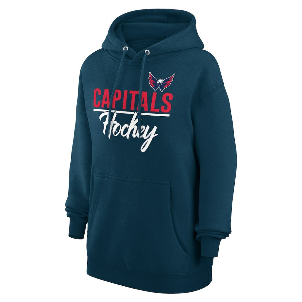 Washington Capitals G-III 4Her by Carl Banks Women's Team Fleece Pullover Hoodie Navy
