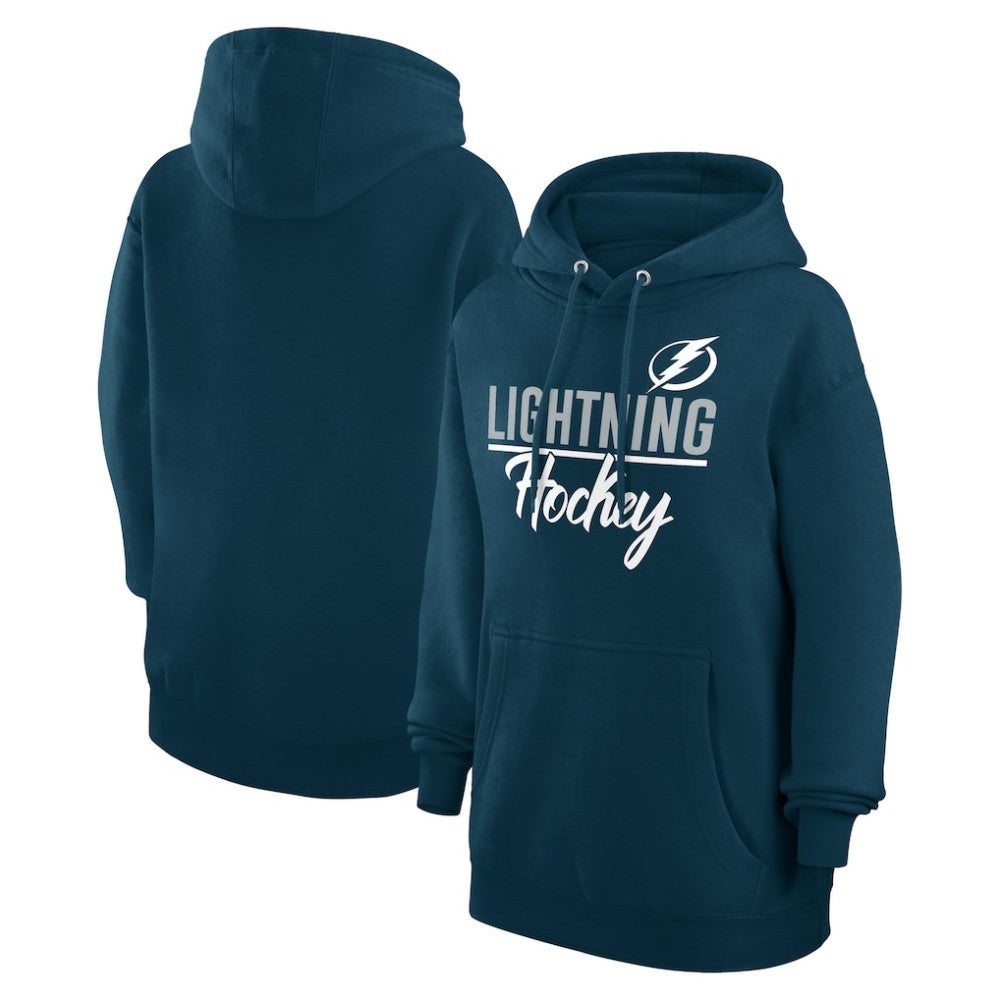 Tampa Bay Lightning G-III 4Her by Carl Banks Women's Team Fleece Pullover Hoodie Navy