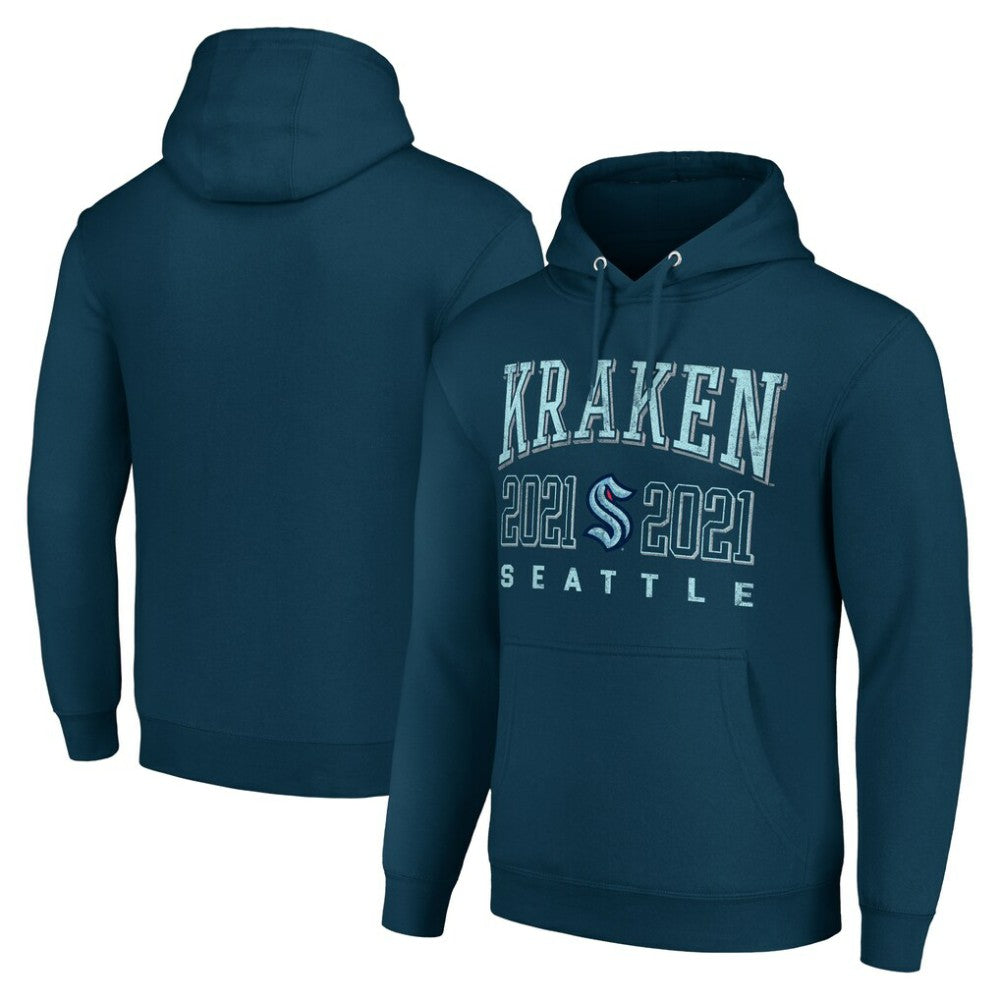 Seattle Kraken Starter Graphic Pullover Hoodie Deep Sea Blue