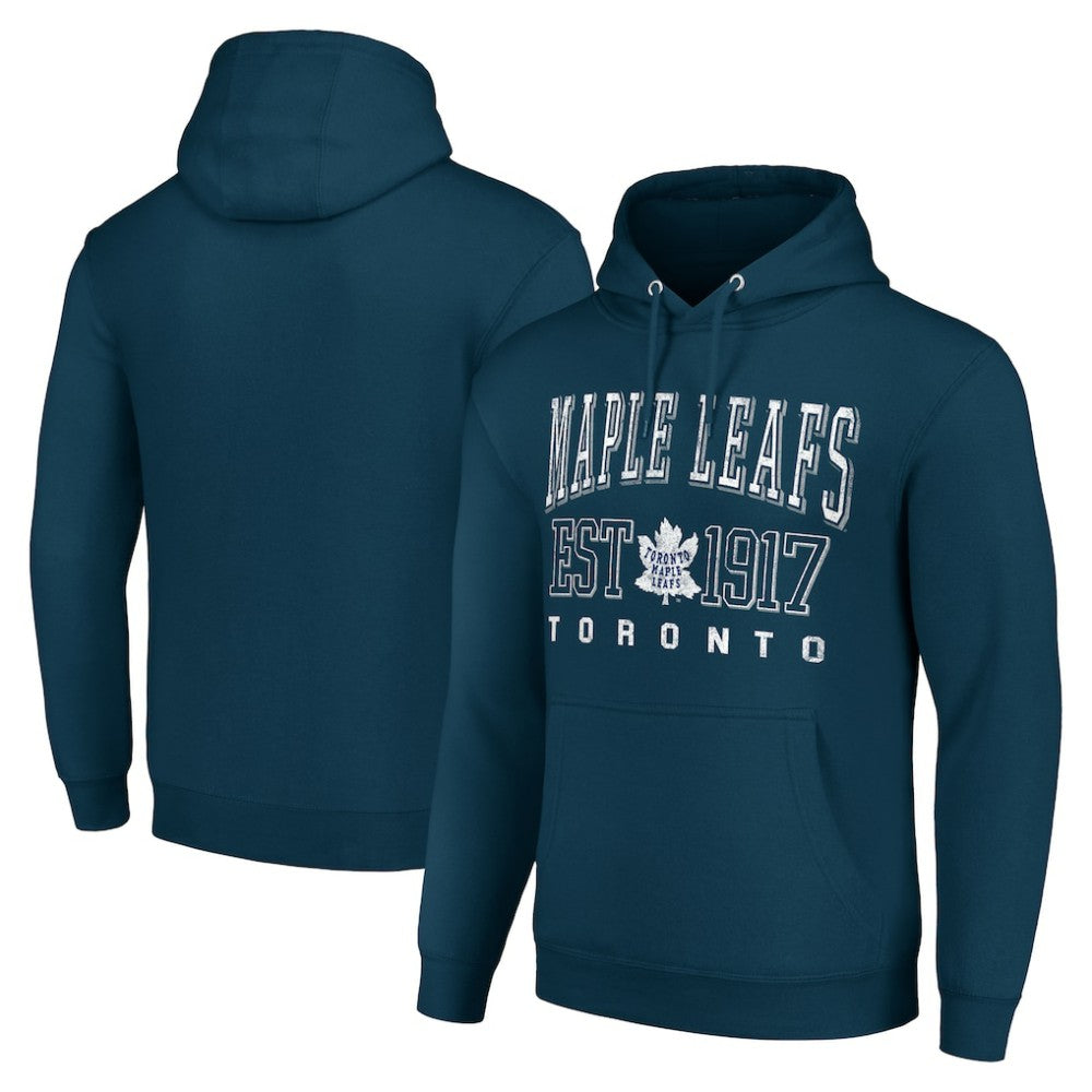 Toronto Maple Leafs Starter Retro Graphic Pullover Hoodie Navy