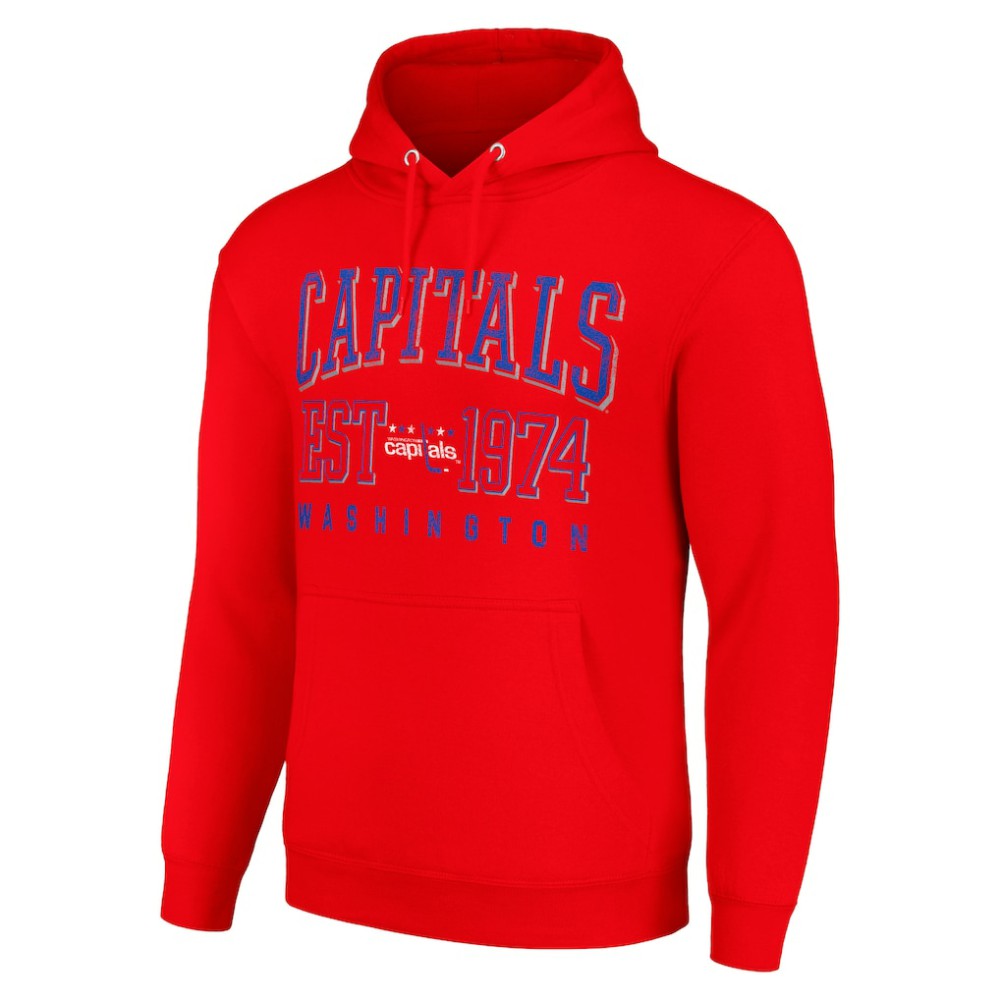 Washington Capitals Starter Retro Graphic Pullover Hoodie Red