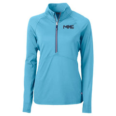 Milwaukee Brewers Cutter & Buck Women's City Connect Adapt Eco Knit Recycled Half-Zip Pullover Top - Powder Blue